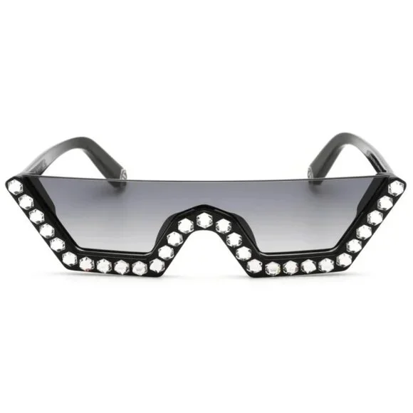 NEW PHILIPP PLEIN SUNGLASSES, BLACK/GRAY WOMEN EYEWEAR SPP031S 0700